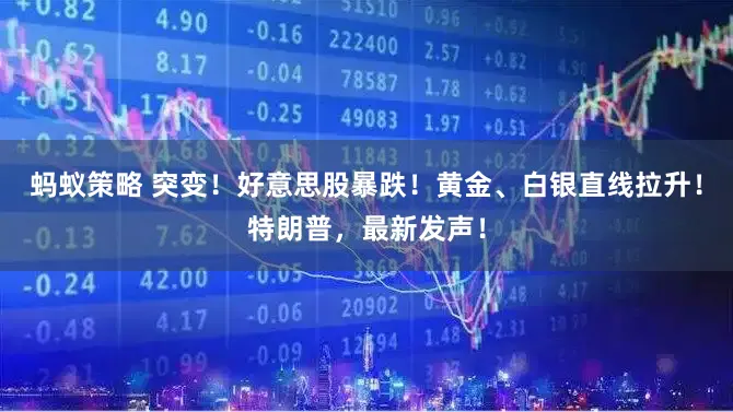 蚂蚁策略 突变！好意思股暴跌！黄金、白银直线拉升！特朗普，最新发声！