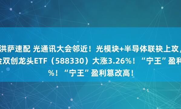 洪萨速配 光通讯大会邻近！光模块+半导体联袂上攻，华宝基金双创龙头ETF（588330）大涨3.26%！“宁王”盈利篡改高！